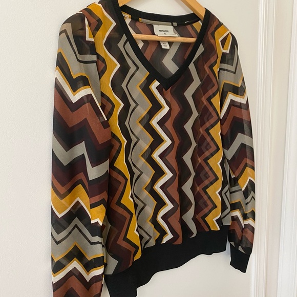 Missoni x Target beautiful sheer blouse top 💛 - Picture 4 of 6